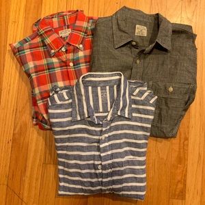 3 Small J Crew button up shirts.